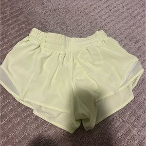 light green lululemon size 2 shorts in 2.5”